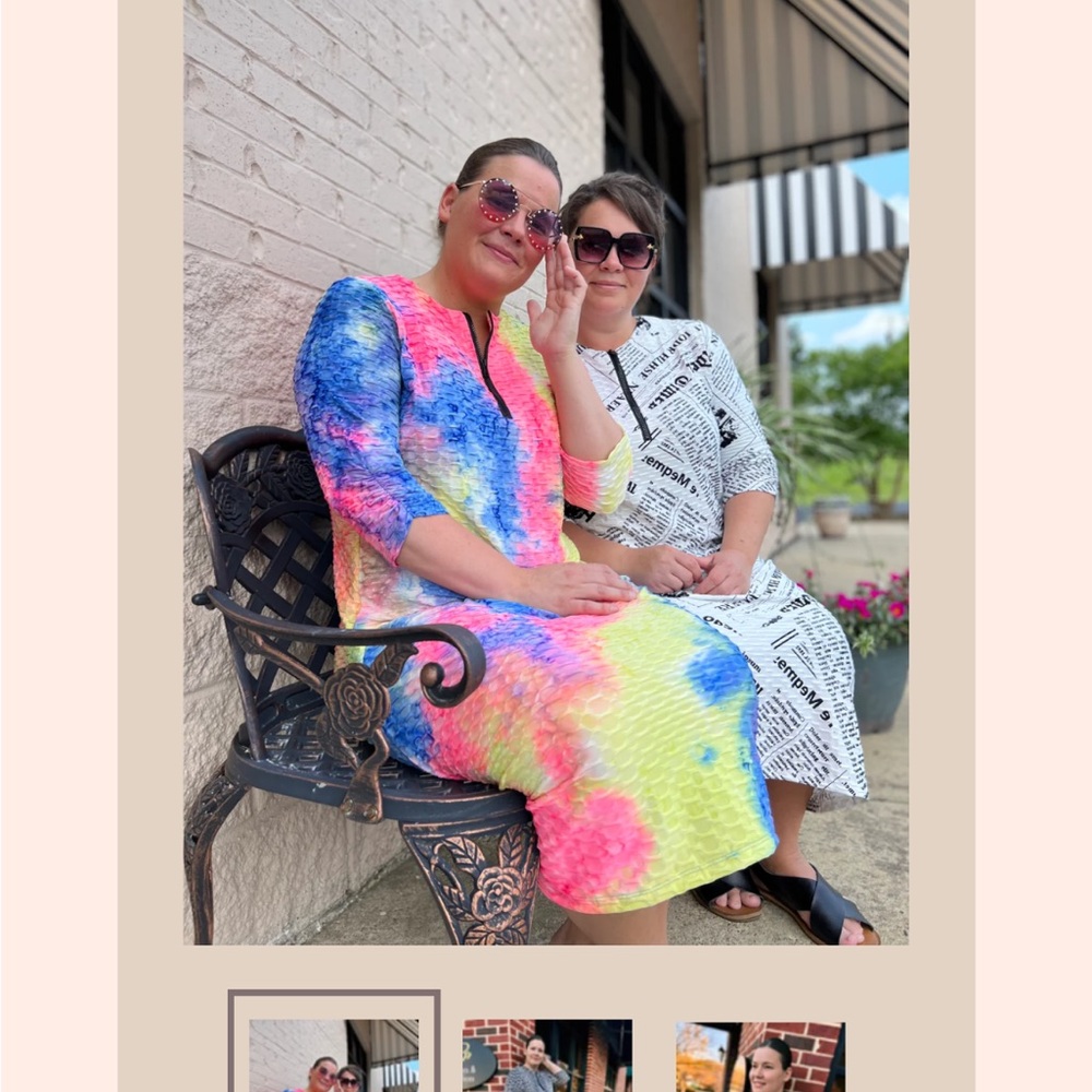 Colorful Tie-Dye Midi Dress